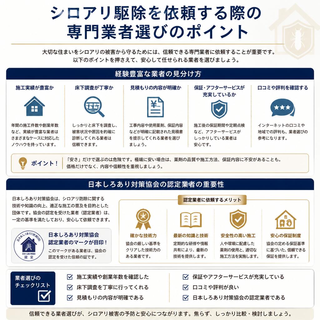 信頼できる専門業者選びのポイント