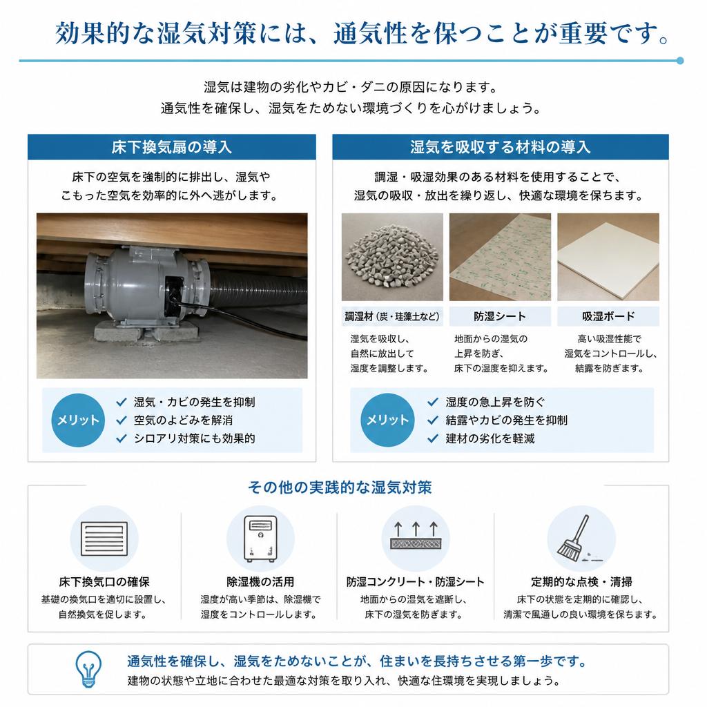 床下の湿気対策とは？