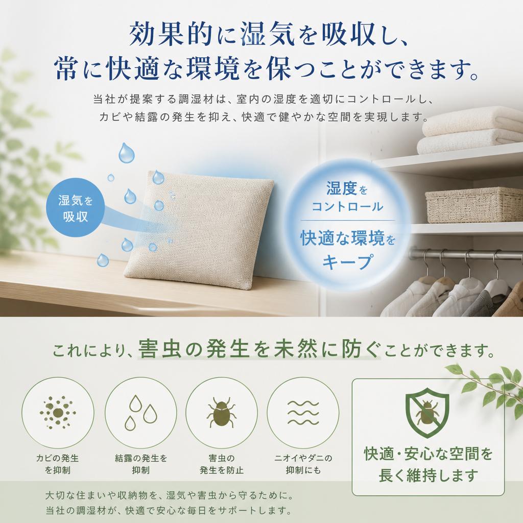 新しい調湿材の特長