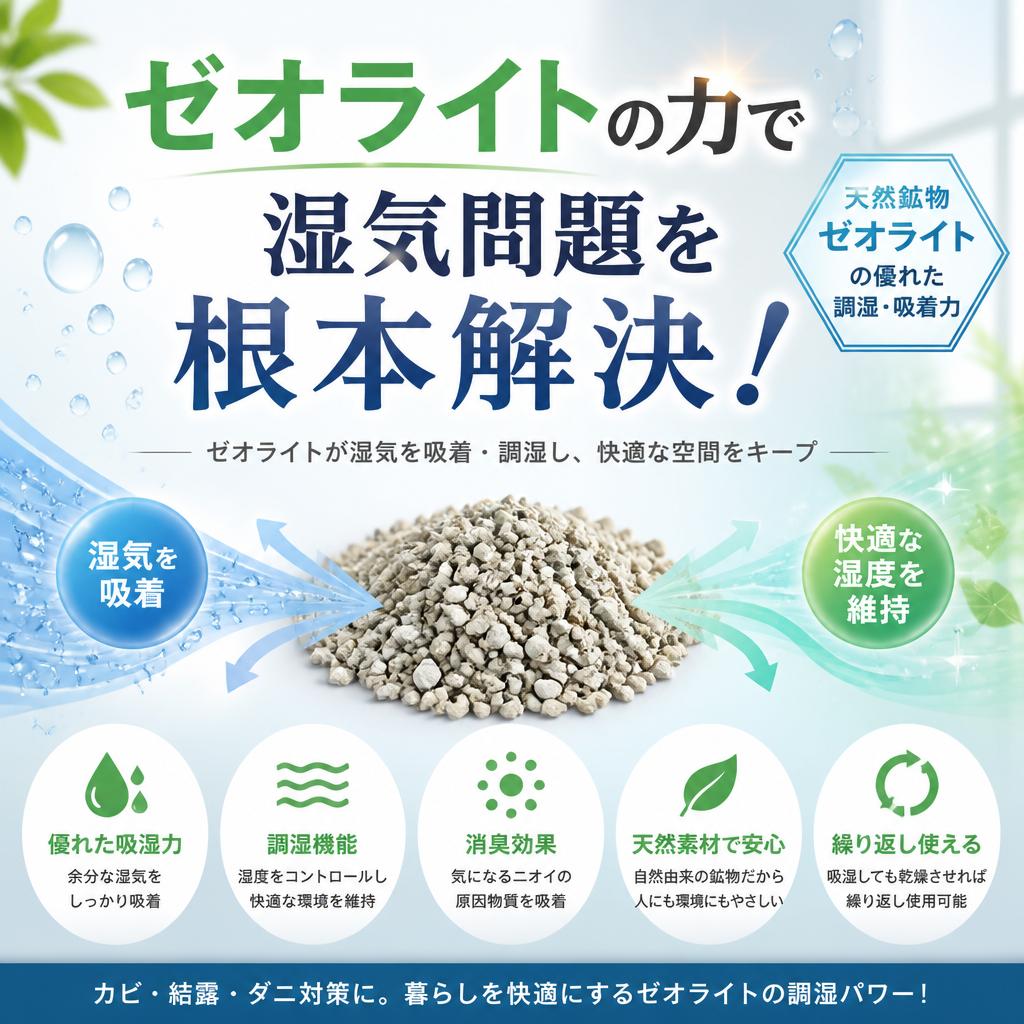 ゼオライトの力で湿気問題を根本解決！