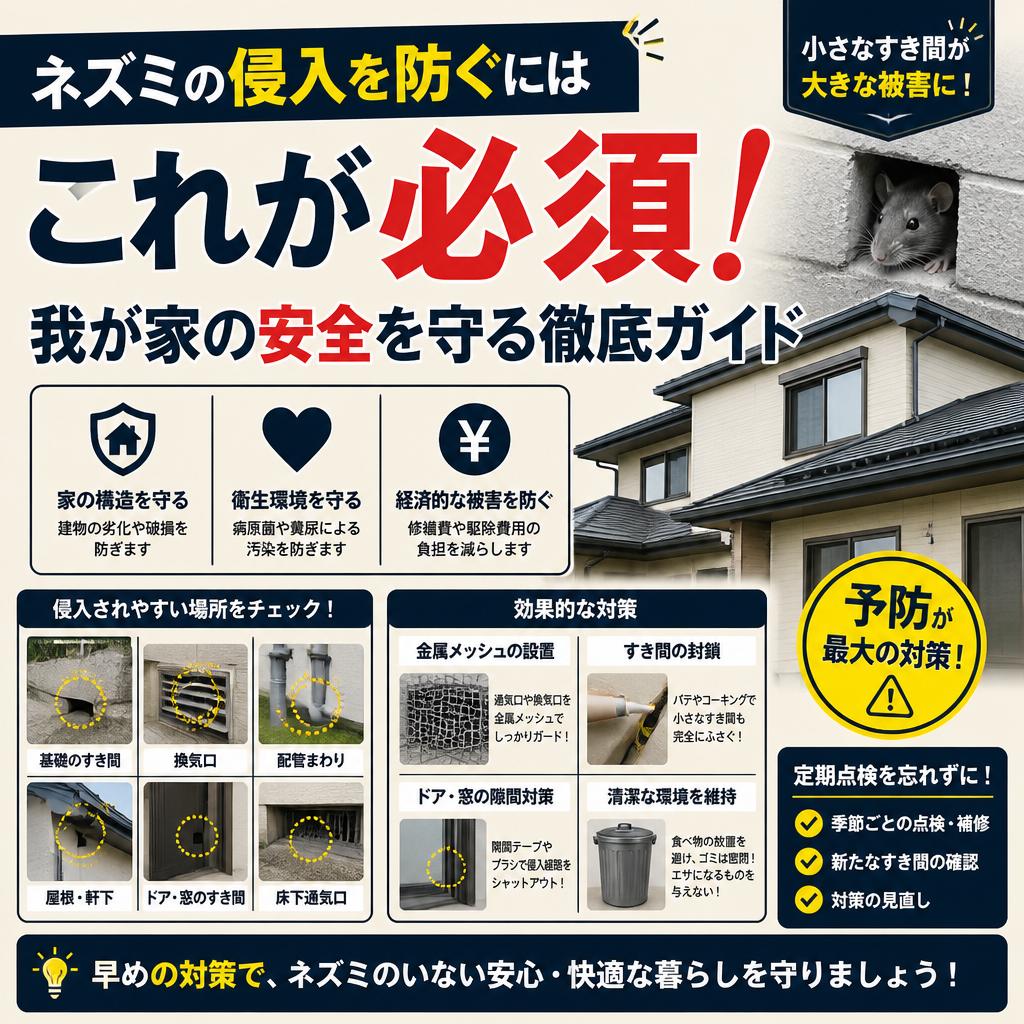 ネズミの侵入を防ぐにはこれが必須！我が家の安全を守る徹底ガイド