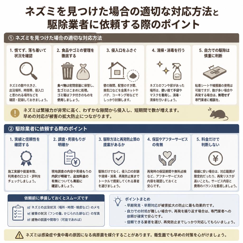 4. ネズミを見つけた際の対処法