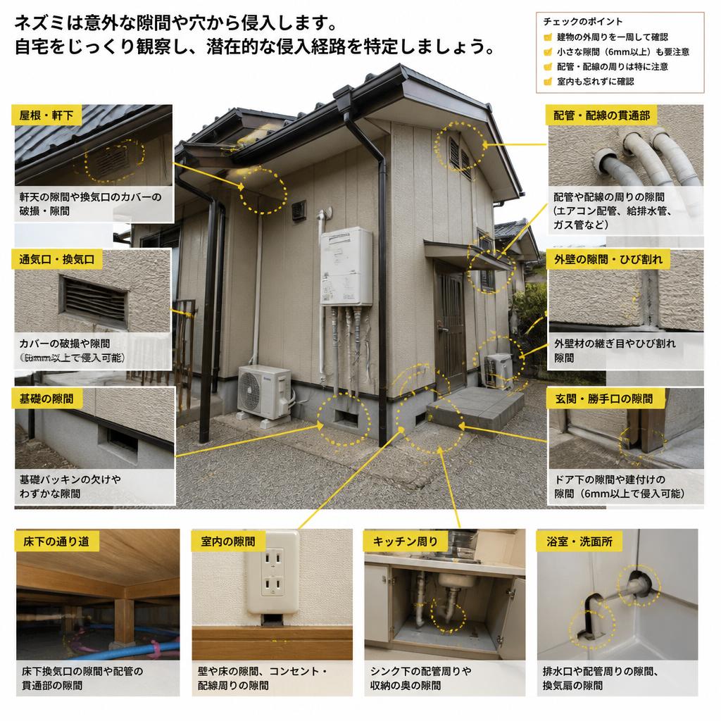 住まいの侵入経路を探る！