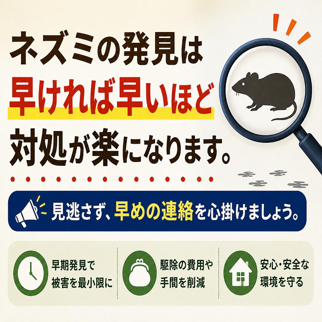 早急な対応が鍵！