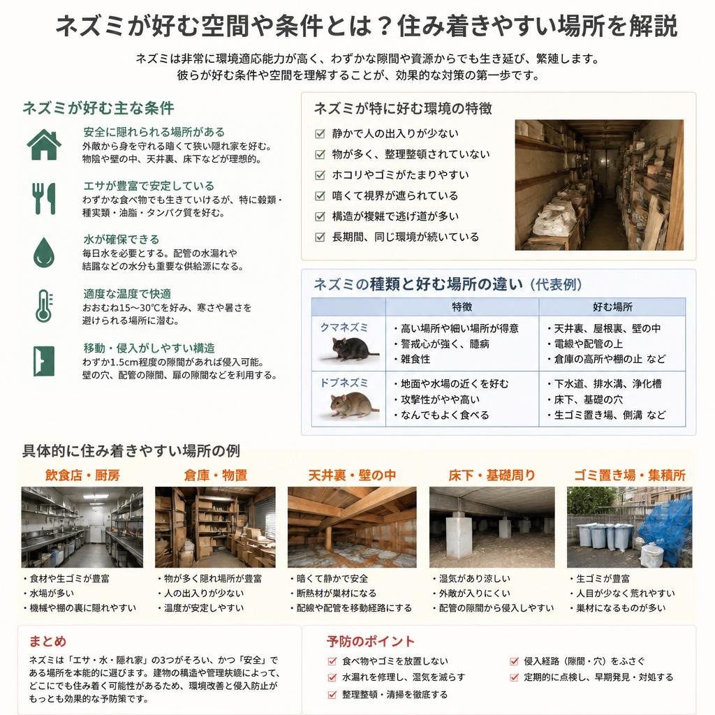 ネズミが好む住居とは？