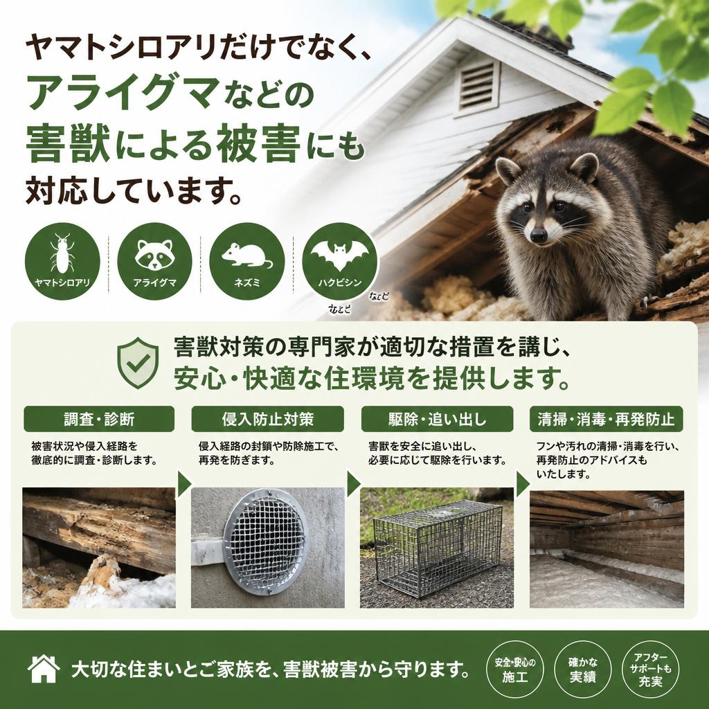 アライグマ対策も万全！