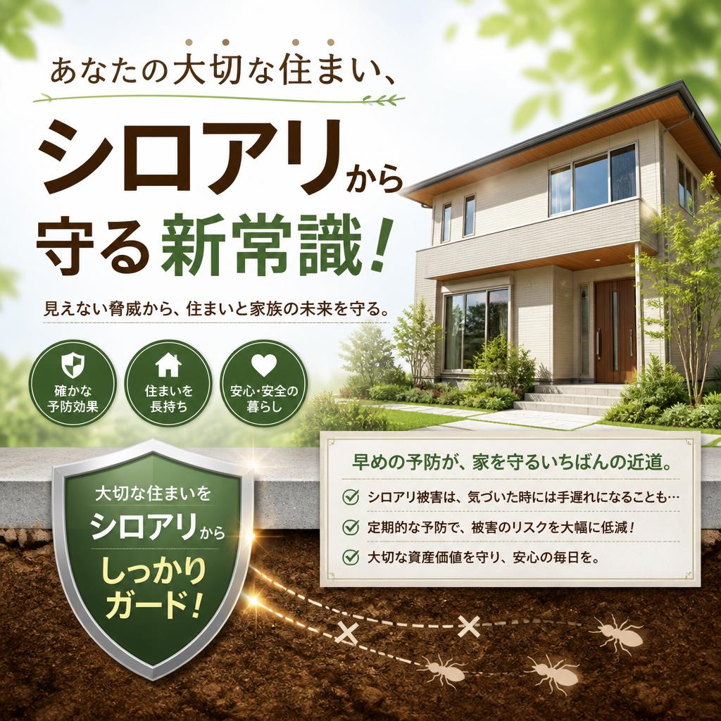 あなたの大切な住まい、シロアリから守る新常識！