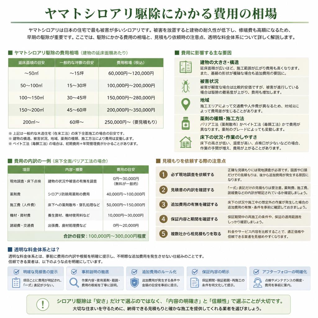 3. 駆除費用の相場と見積もり
