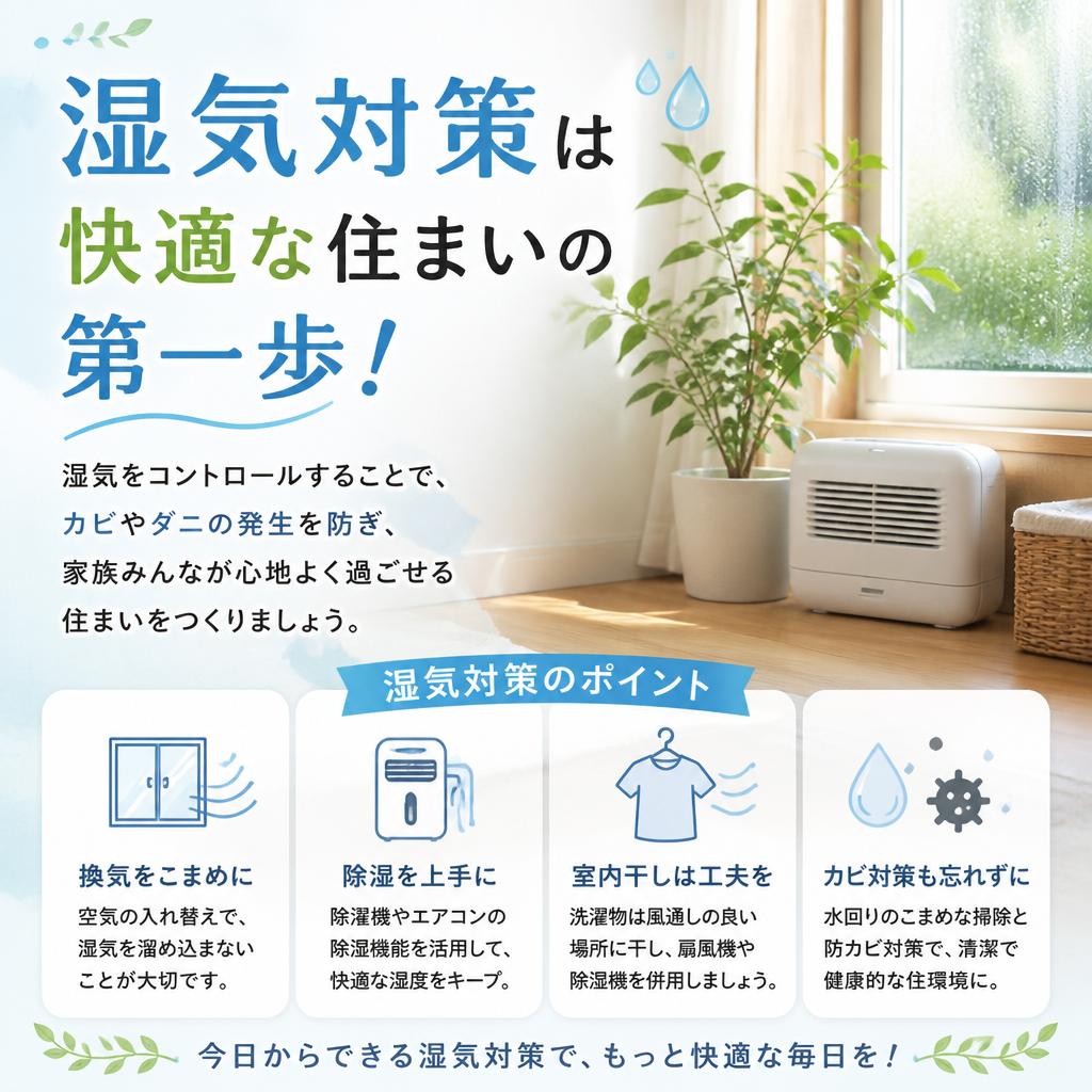 湿気対策は快適な住まいの第一歩！