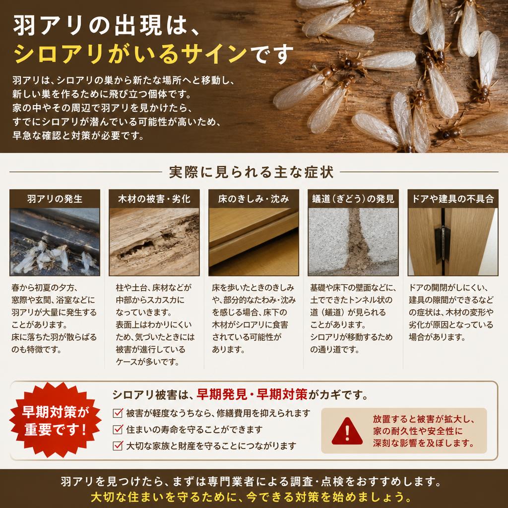羽アリの兆候を見逃さないために