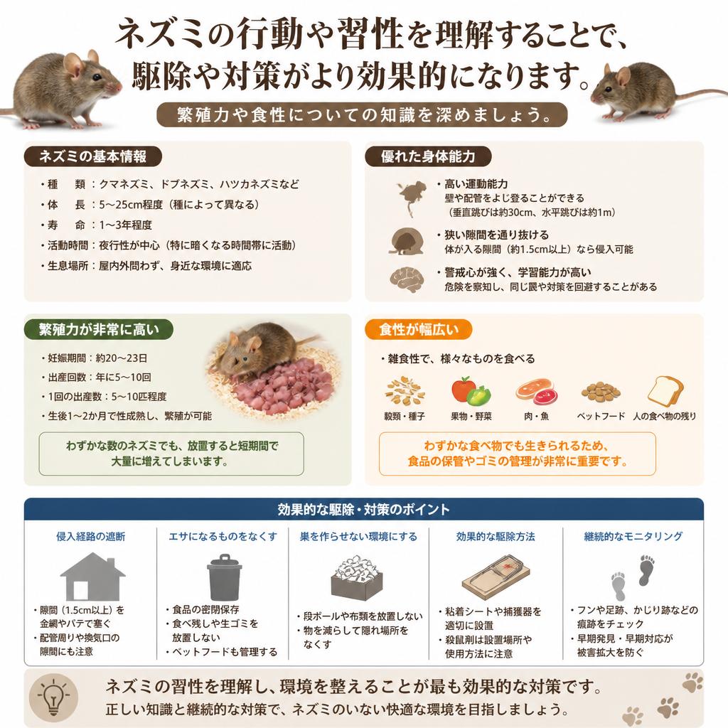 知っておくべきネズミの習性