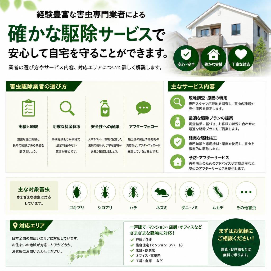 害虫専門業者による信頼の駆除サービス
