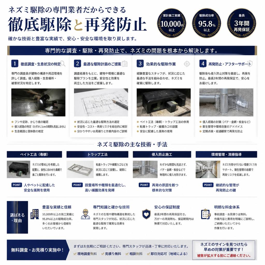 効果的な駆除サービスの紹介
