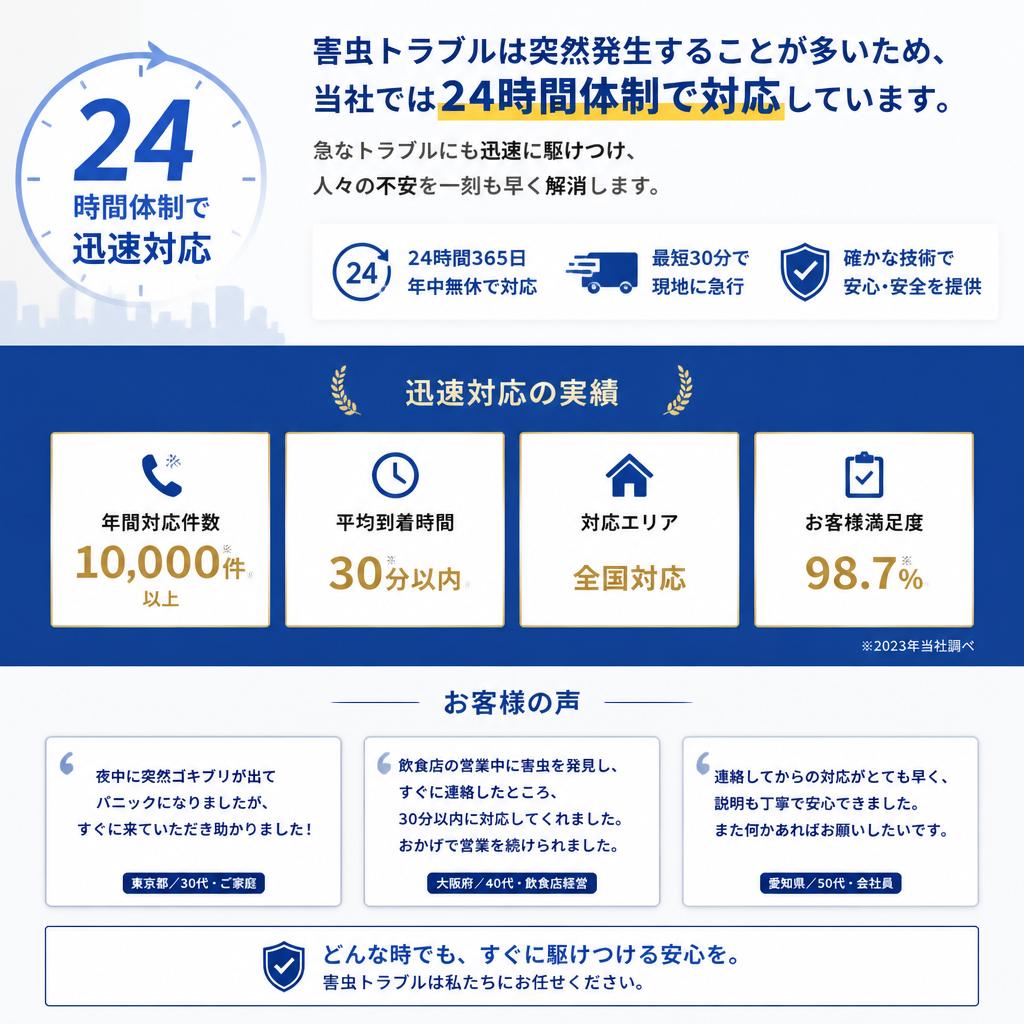 迅速な対応で安心を提供