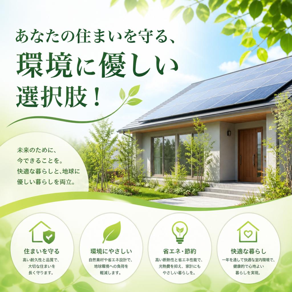 あなたの住まいを守る、環境に優しい選択肢！