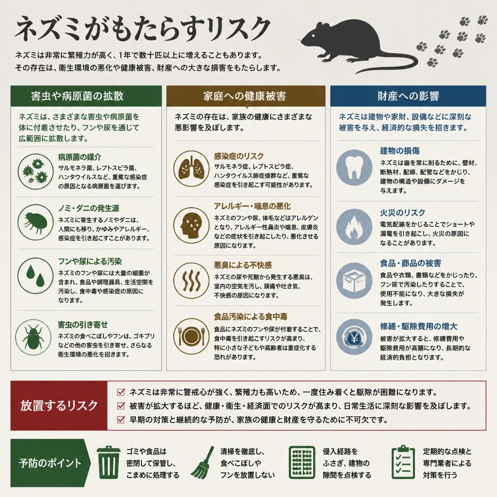 ネズミ被害がもたらす危険
