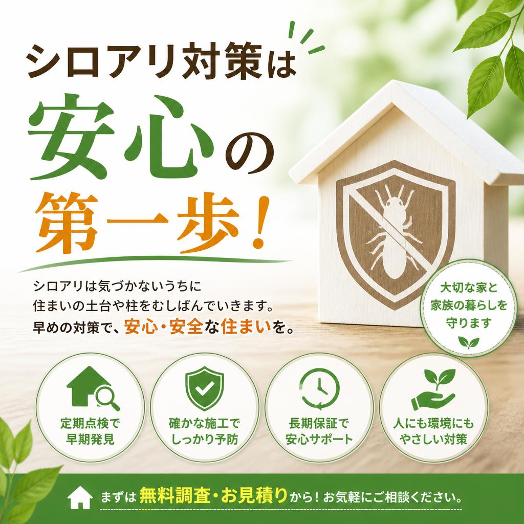 シロアリ対策は安心の第一歩！