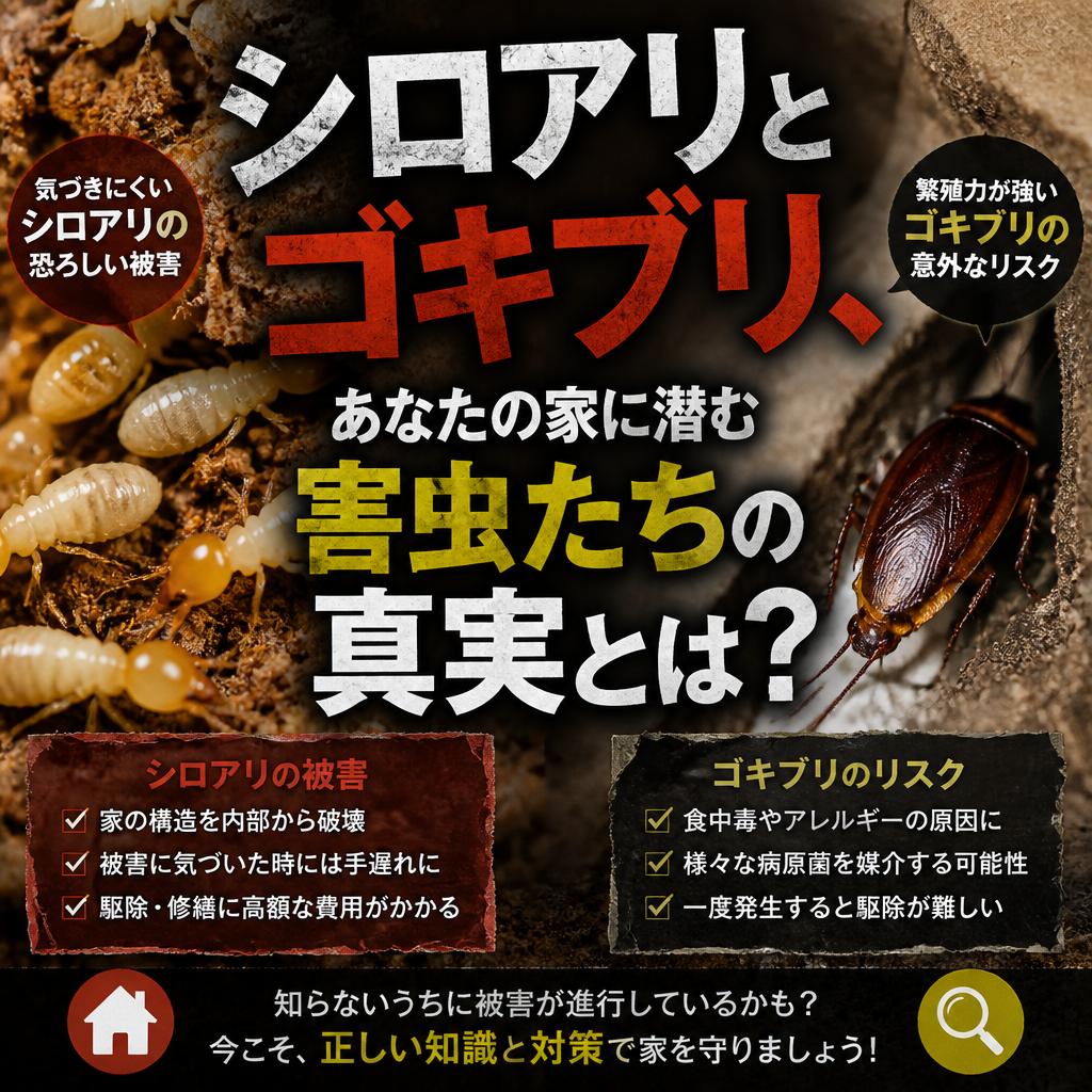 シロアリとゴキブリ、あなたの家に潜む害虫たちの真実とは？