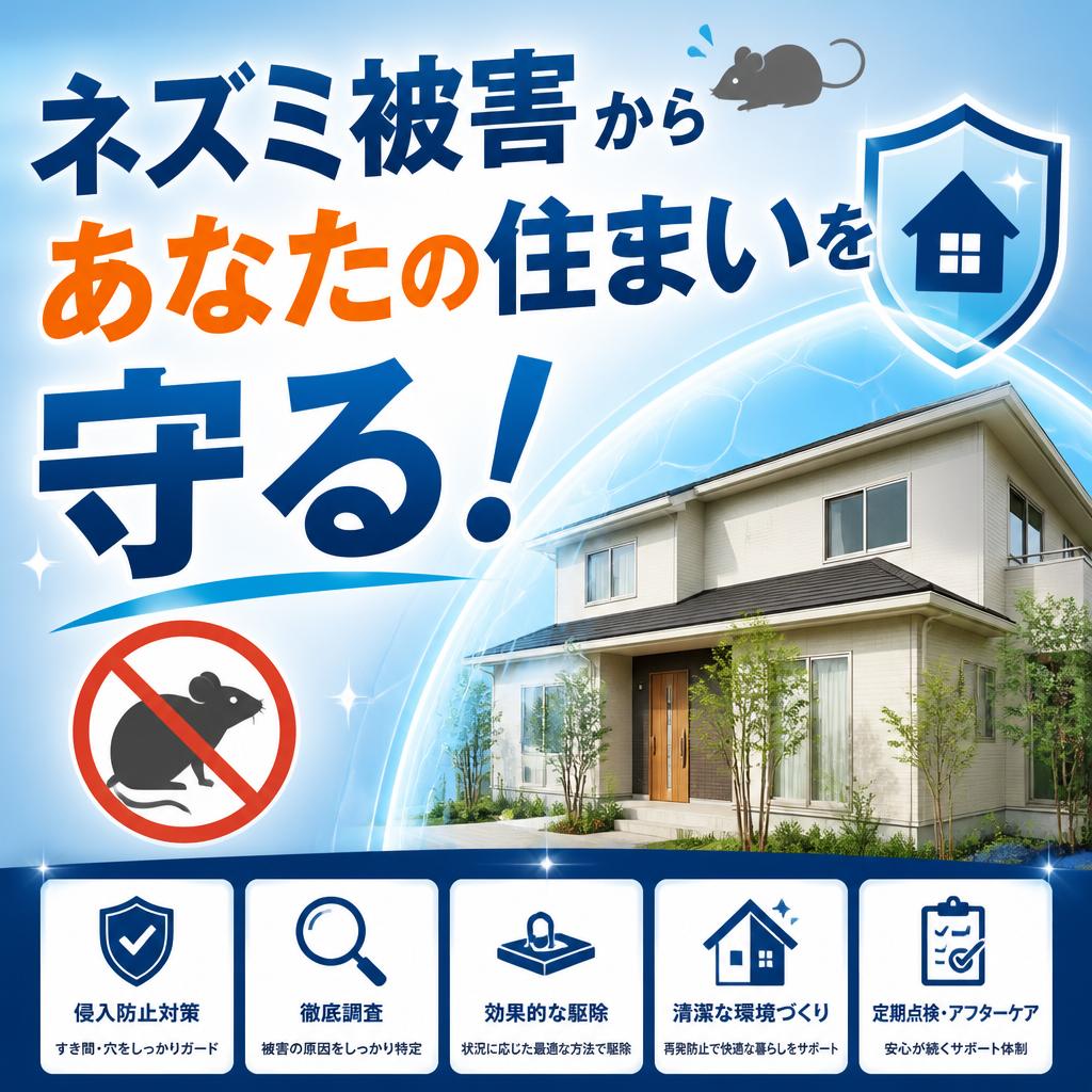 ネズミ被害からあなたの住まいを守る！
