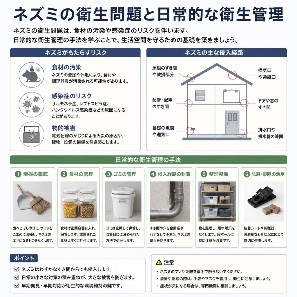 ネズミに対する衛生管理の重要性
