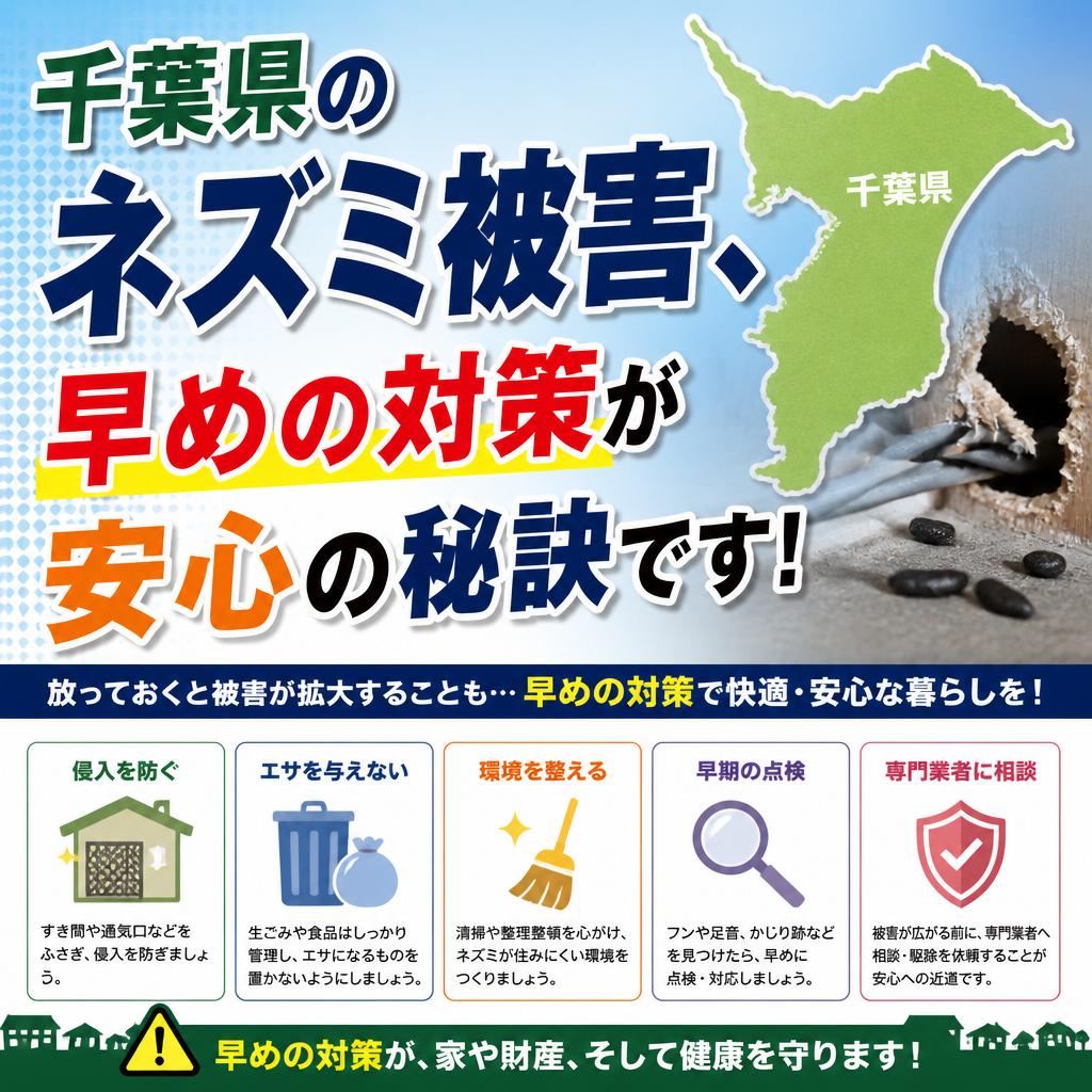 千葉県のネズミ被害、早めの対策が安心の秘訣です！