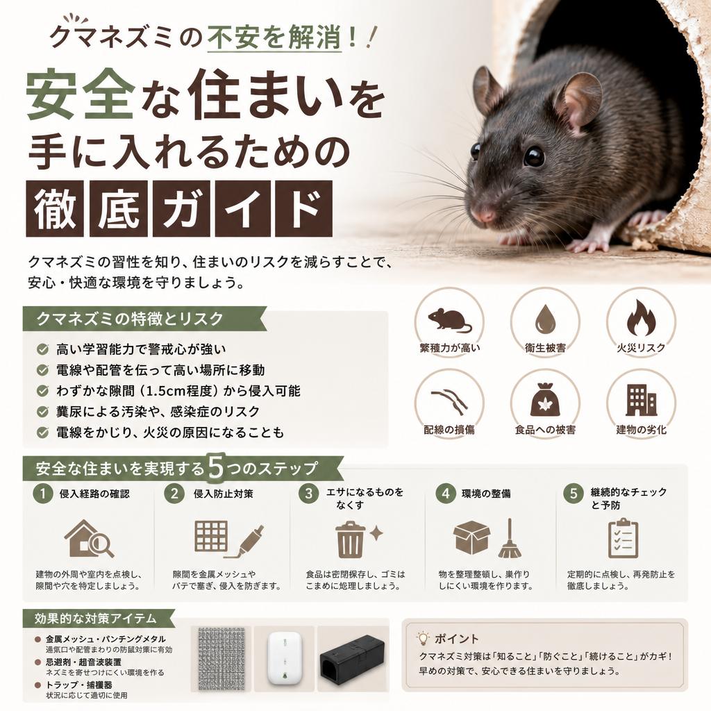 クマネズミの不安を解消！安全な住まいを手に入れるための徹底ガイド