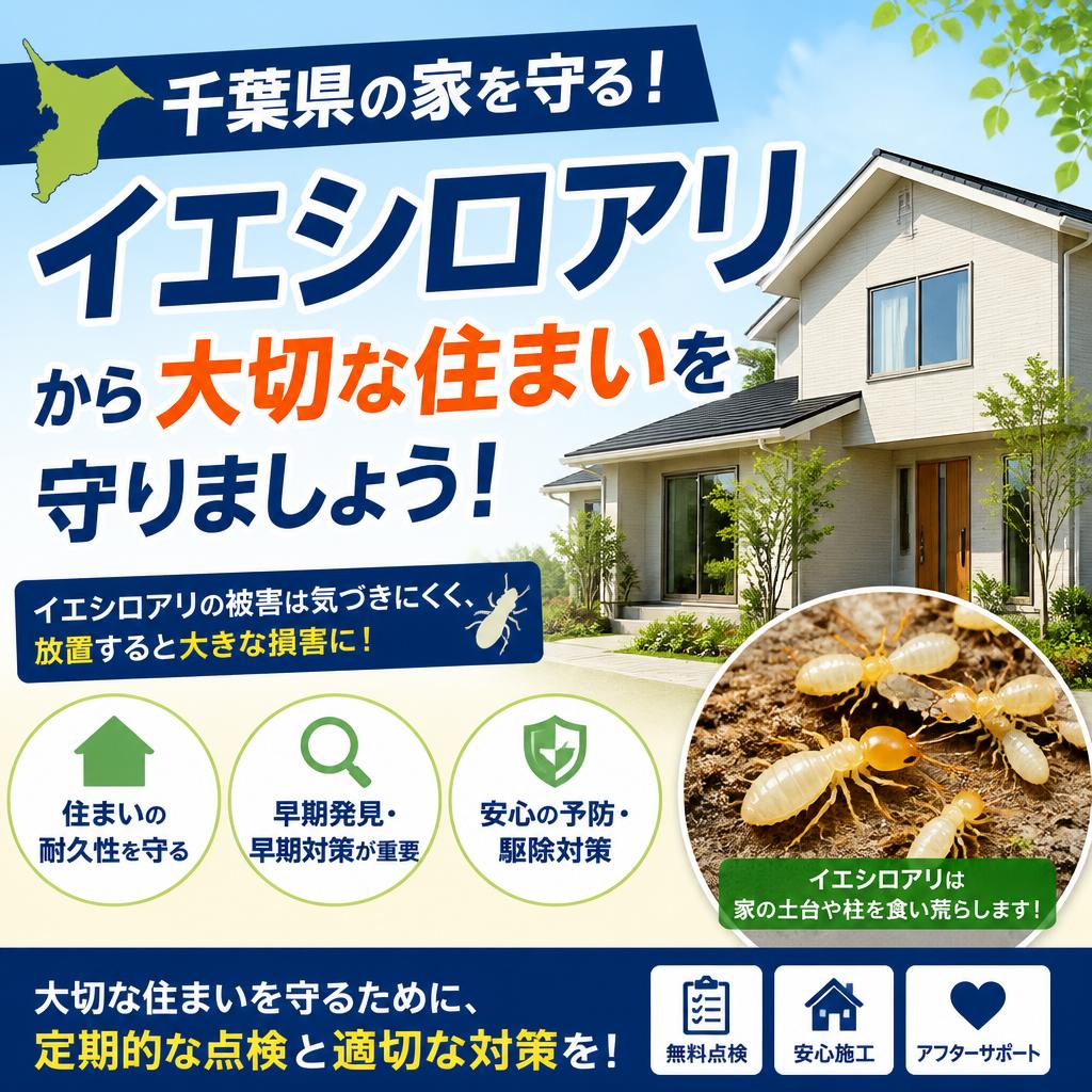 千葉県の家を守る！イエシロアリから大切な住まいを守りましょう！