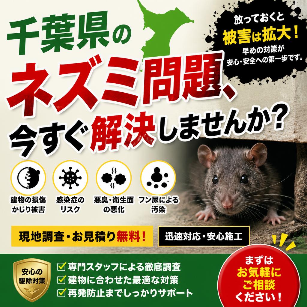 千葉県のネズミ問題、今すぐ解決しませんか？