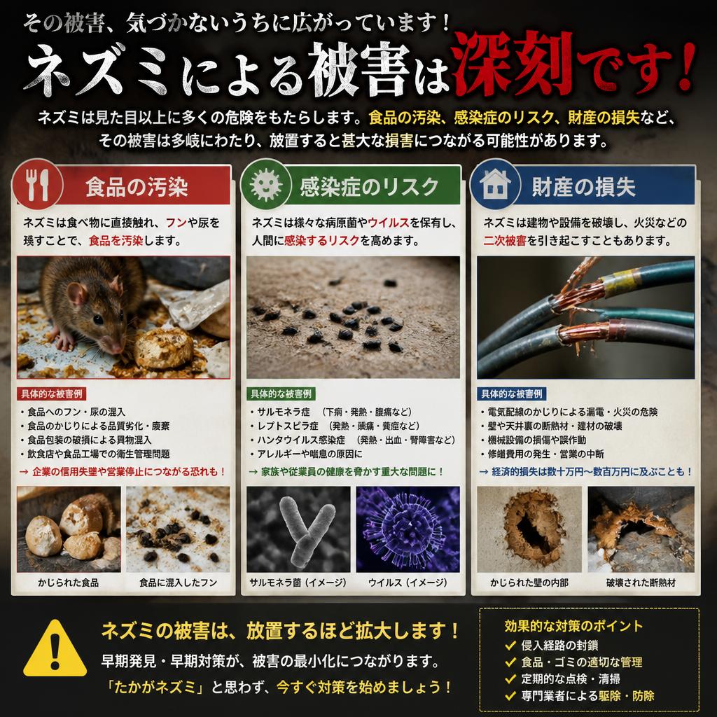 ネズミ被害の影響とは？