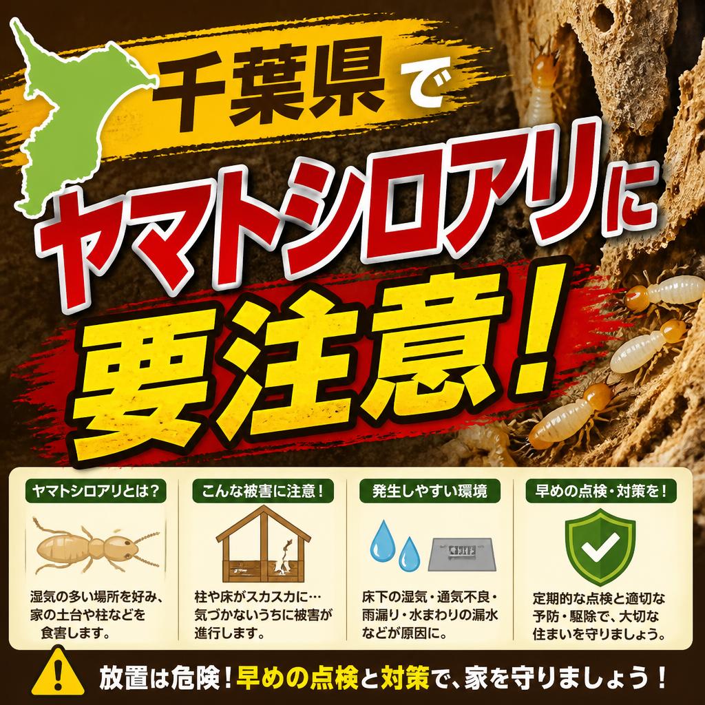 千葉県でヤマトシロアリに要注意！