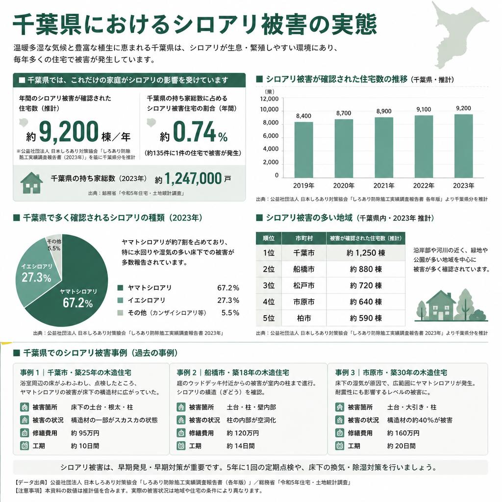 千葉県のシロアリ被害の現状