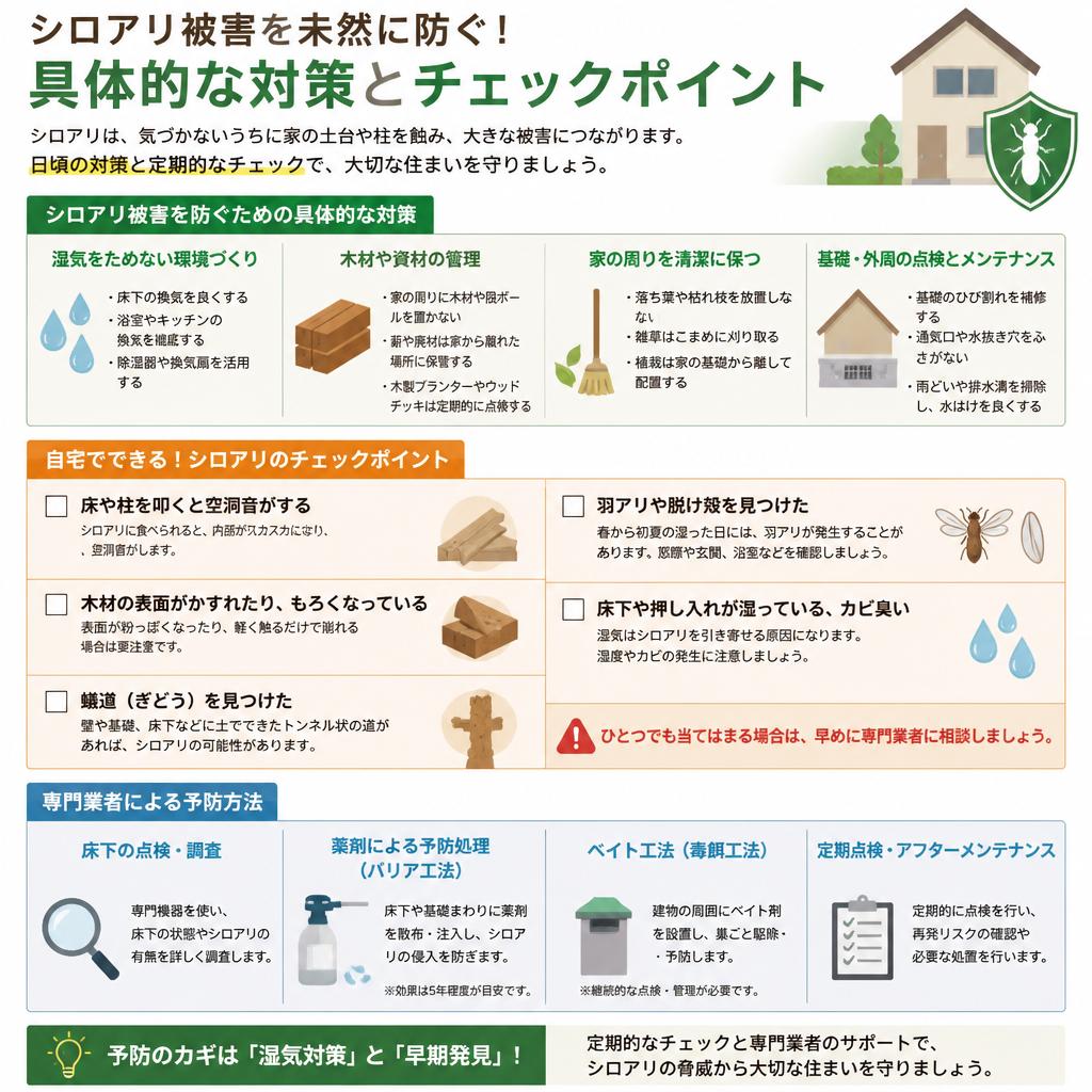 シロアリ防止のための対策と注意点