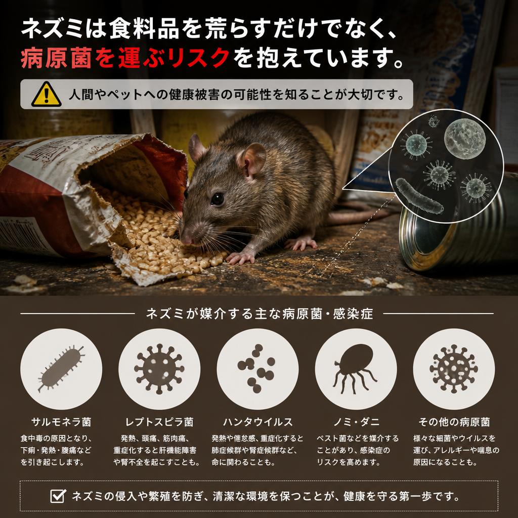 ネズミがもたらす危険性
