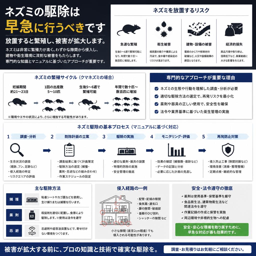 ネズミの駆除の必要性と効果