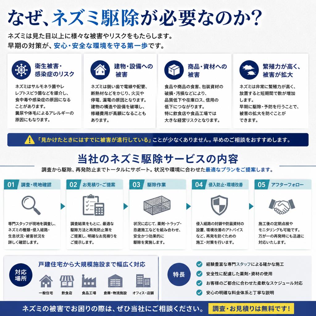 害虫駆除の必要性とサービス内容