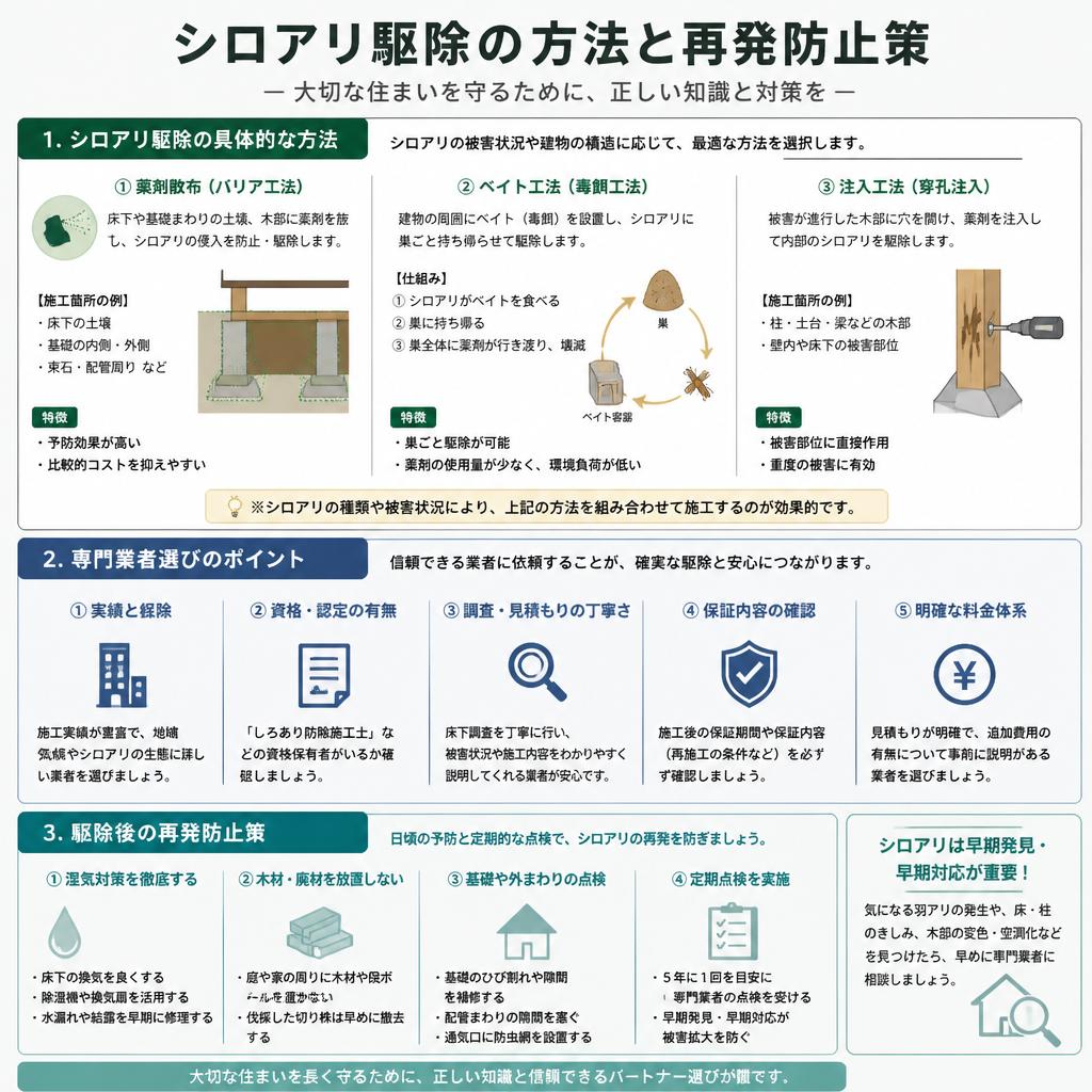 シロアリ駆除の方法と選び方