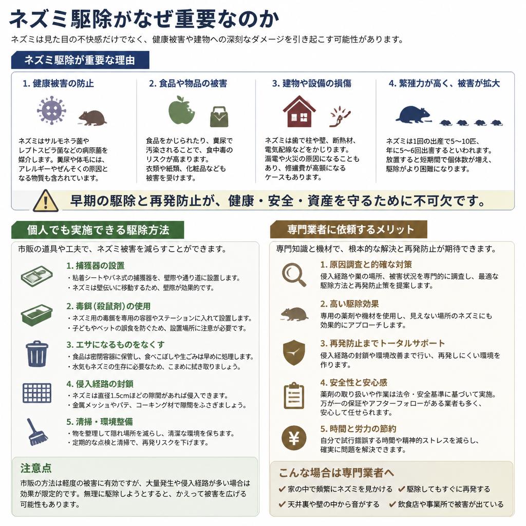 ネズミ駆除の重要性と方法