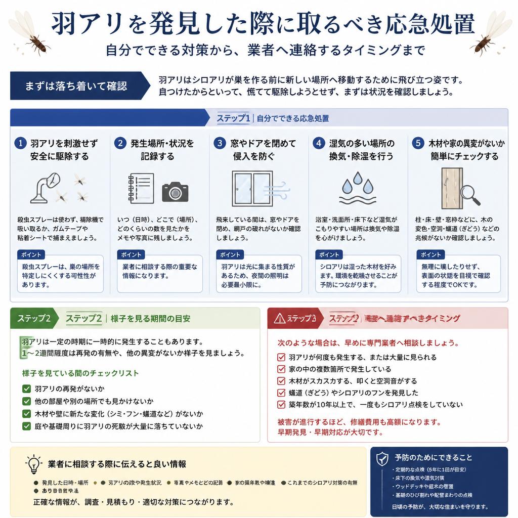 羽アリ発見時の応急処置