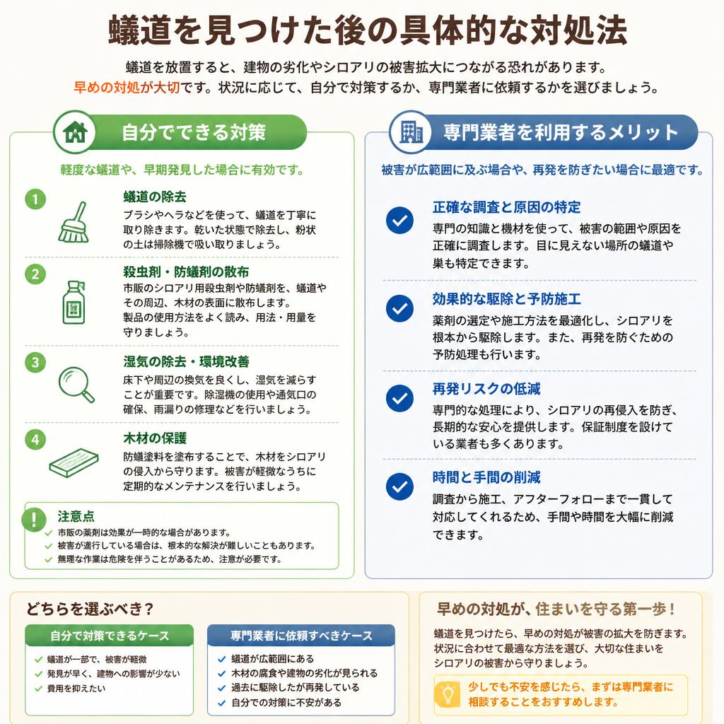 蟻道への対処法：適切なアプローチと手順