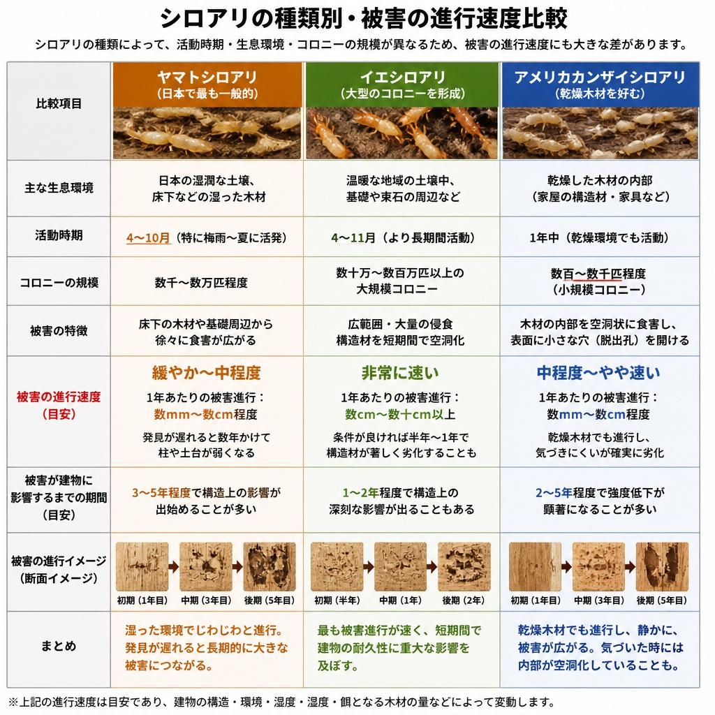 被害の進行速度