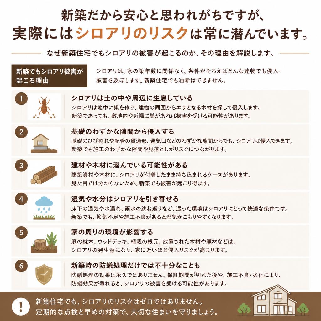 新築住宅のシロアリリスクとは