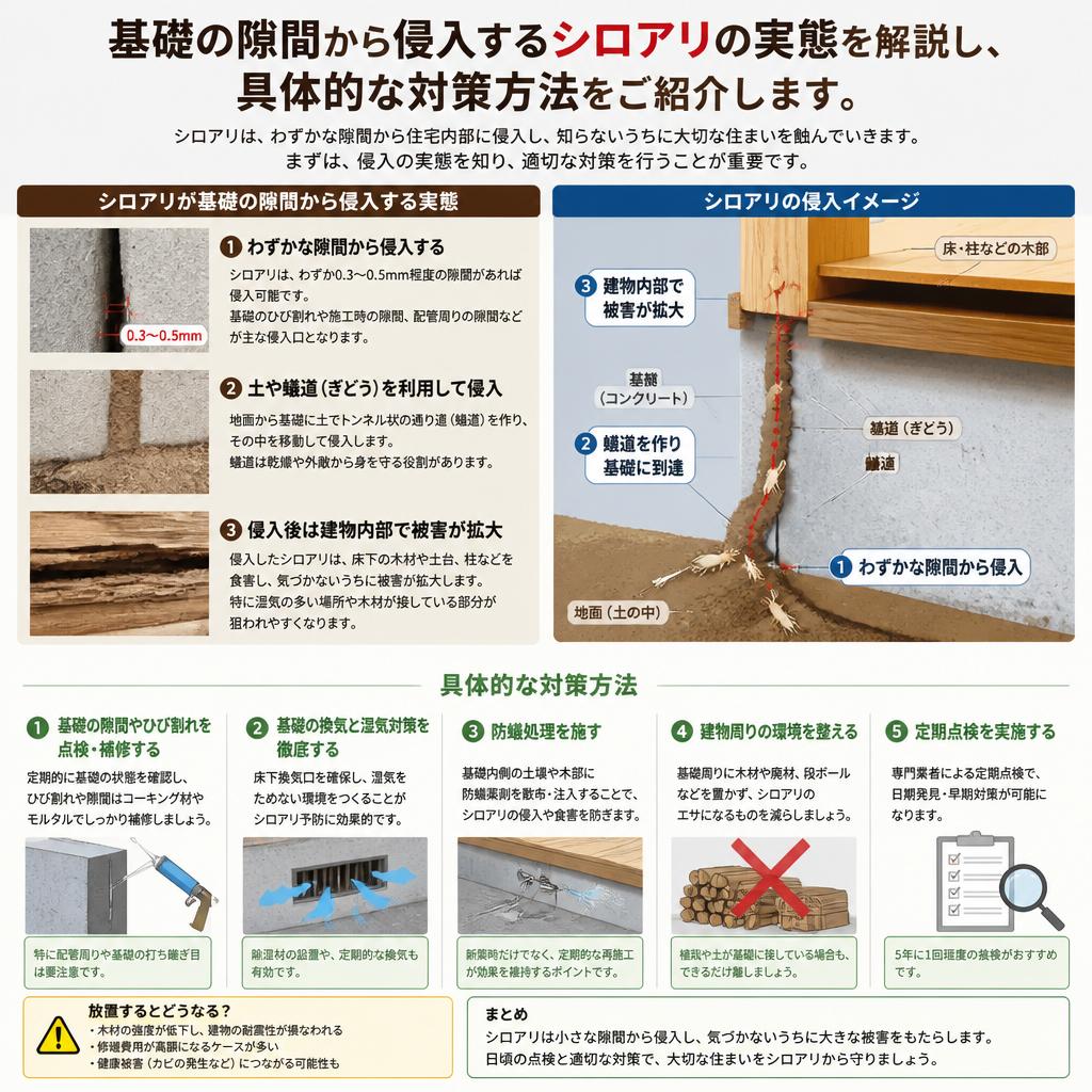 ワースト3：基礎の隙間や亀裂