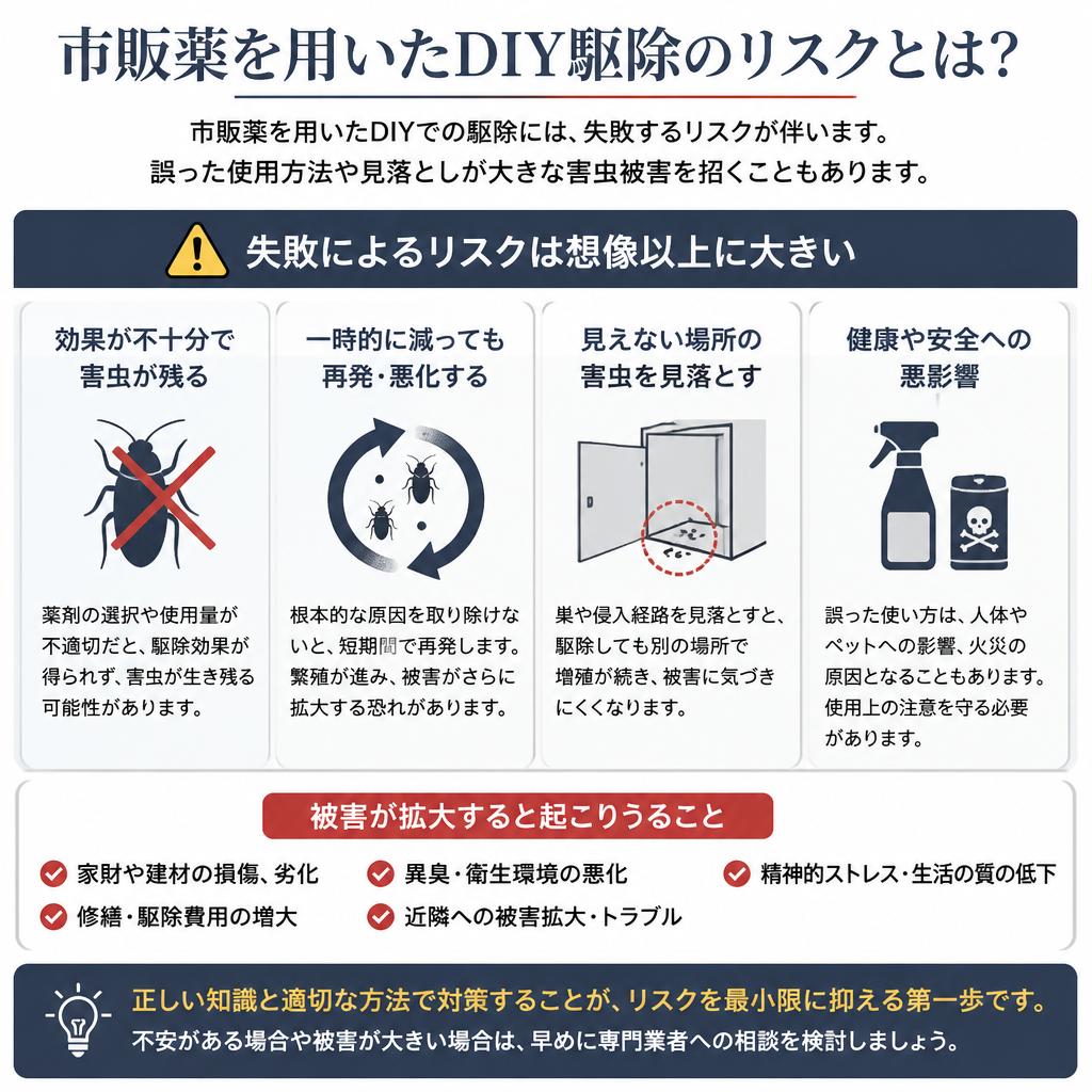 自分でやるリスク：失敗の可能性