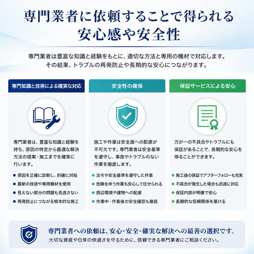 専門業者のメリット:安心・安全なサービス