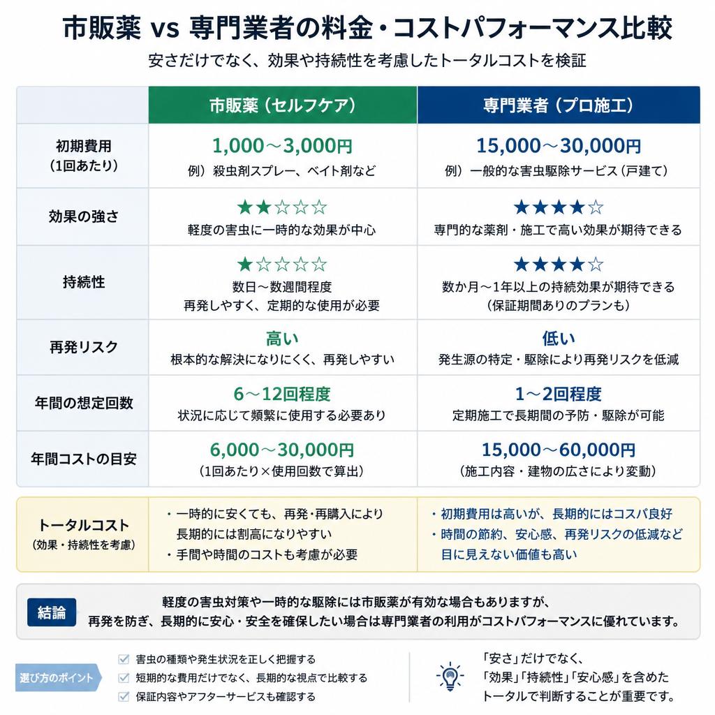 料金と効果の比較：どちらが得か？