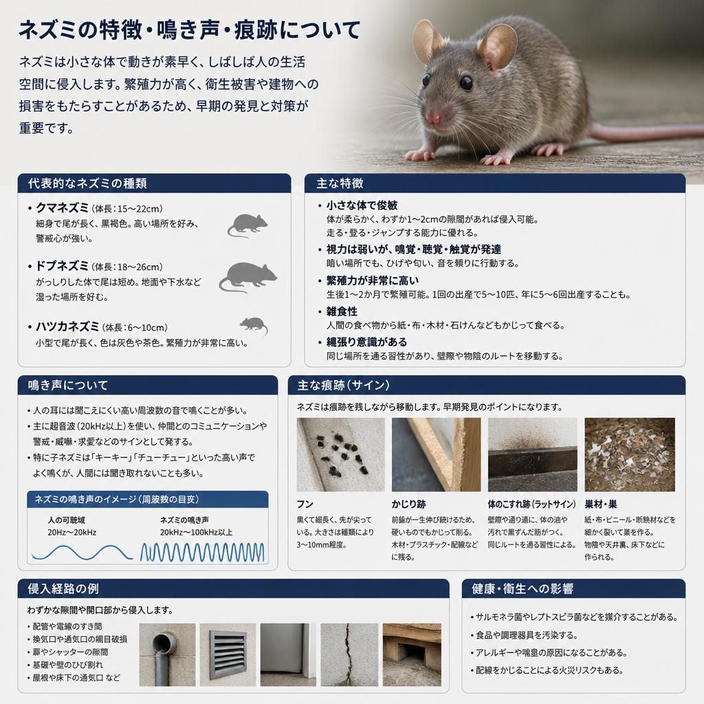 ネズミの特徴と見分け方