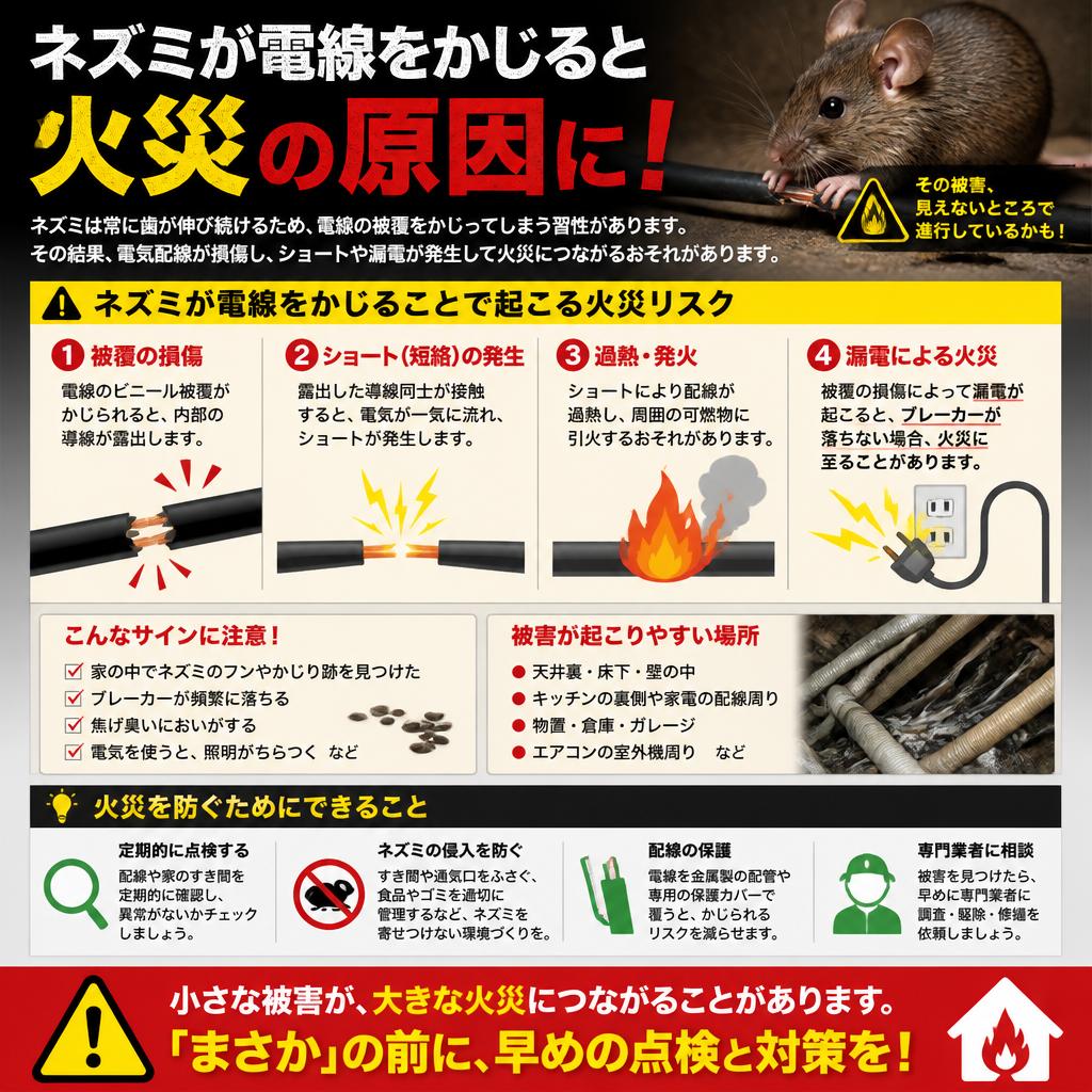 3. 火災リスクへ直結するネズミの存在