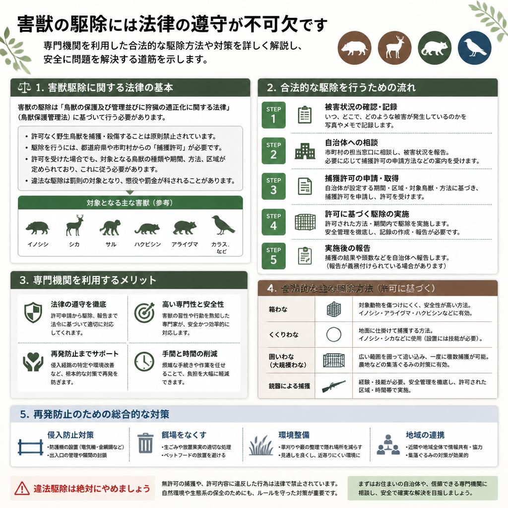 合法的な害獣対策の方法