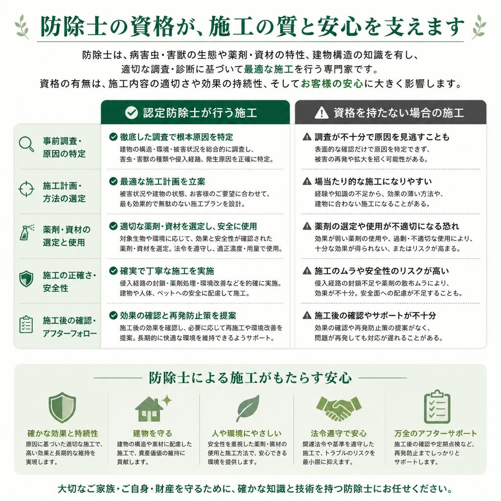 3. 資格の有無が施工に与える影響