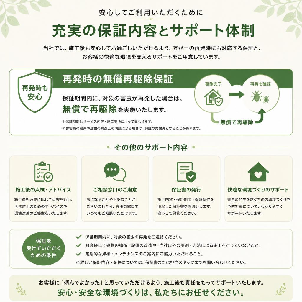 保証内容の詳細とサポート